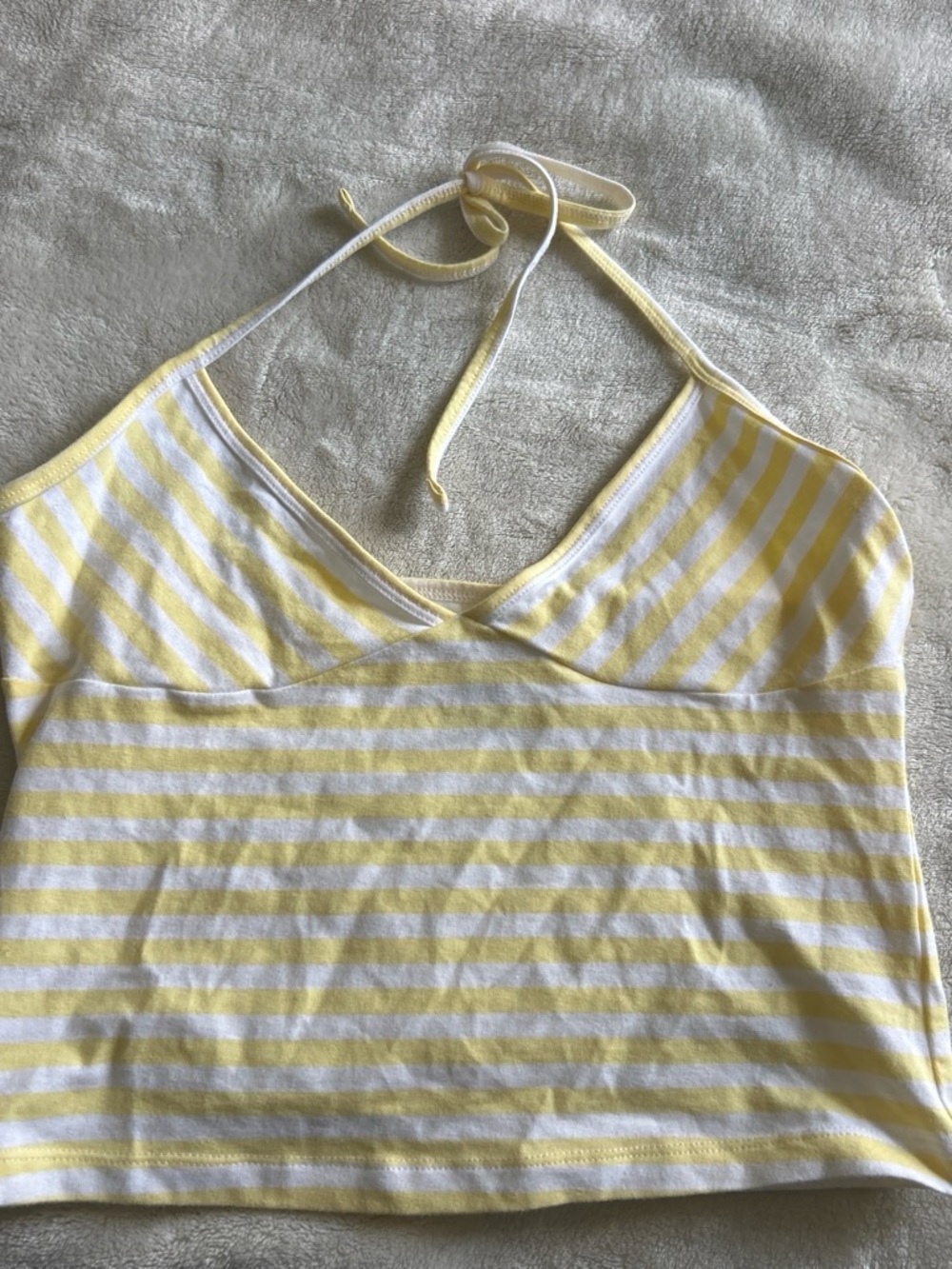 wild fable Yellow & White Striped Halter Cami